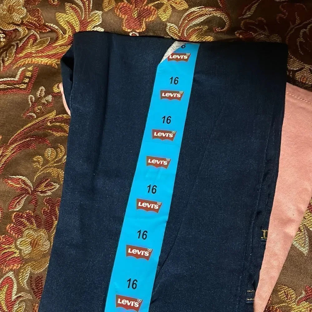 Levi's Girls' 2 Pack Pull On Jean 6 pairs size 16 Pink Blue Black - Picture 10 of 15